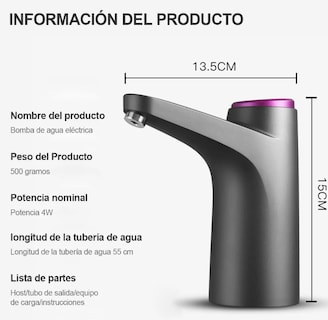 Foto 5 | Bomba Xtellar De Agua Eléctrica Recargable Portátil