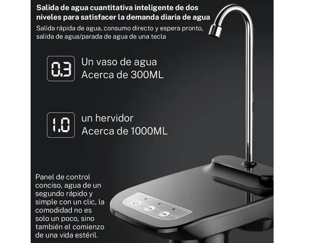 Foto 5 pulgar | Dispensador Xtellar de Agua Eléctrico Recargable Usb