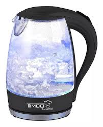 Foto 2 pulgar | Hervidor De Agua Timco Jev02 1.7 Lt Jarra De Vidrio Negro