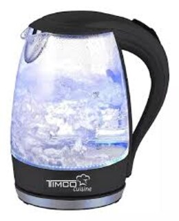 Foto 1 | Hervidor De Agua Timco Jev02 1.7 Lt Jarra De Vidrio Negro