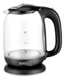 Foto 3 | Hervidor De Agua Timco Jev02 1.7 Lt Jarra De Vidrio Negro