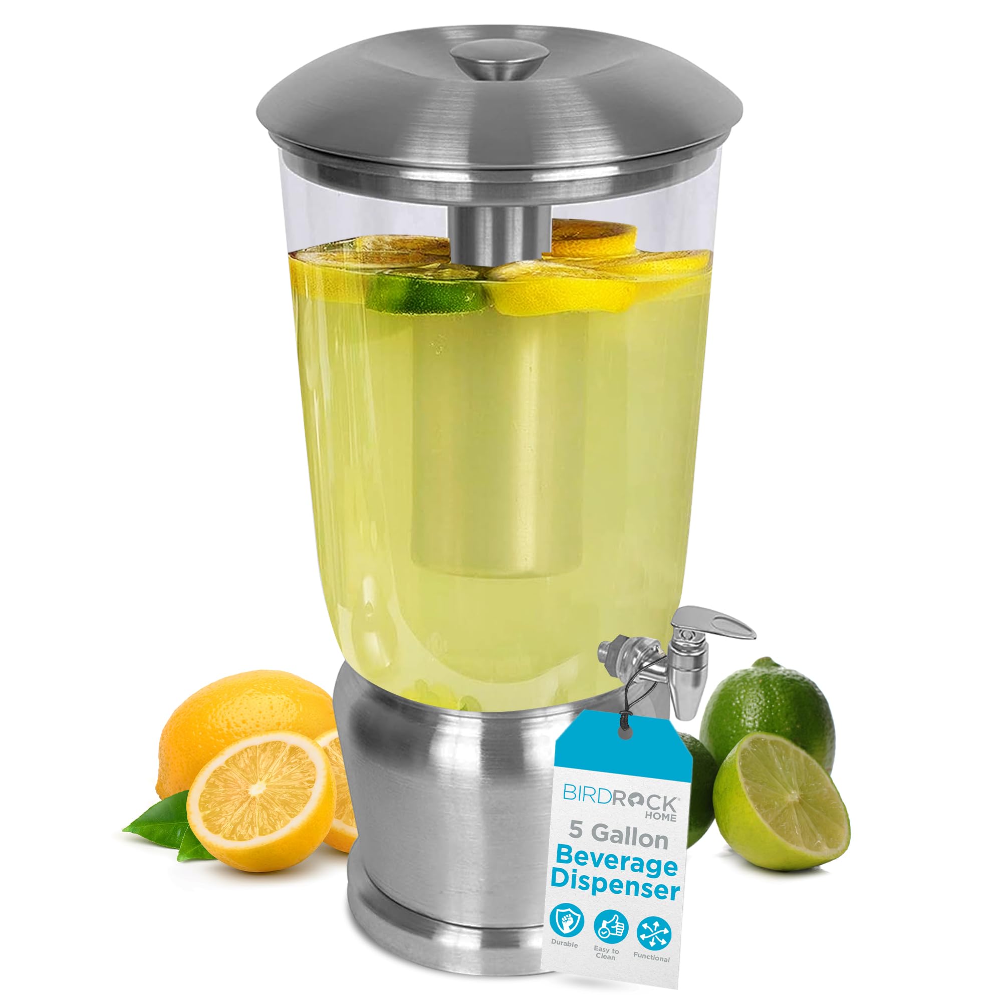 Foto 2 pulgar | Dispensador De Bebidas Birdrock Home De Acero Inoxidable De 19 Litros Con Hielo - Venta Internacional.