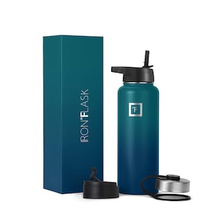 Foto 1 | Botella De Agua Iron °flask Para Acampar Y Hacer Senderismo De 1,2 L Con 3 Tapas Con Pajitas - Venta Internacional.