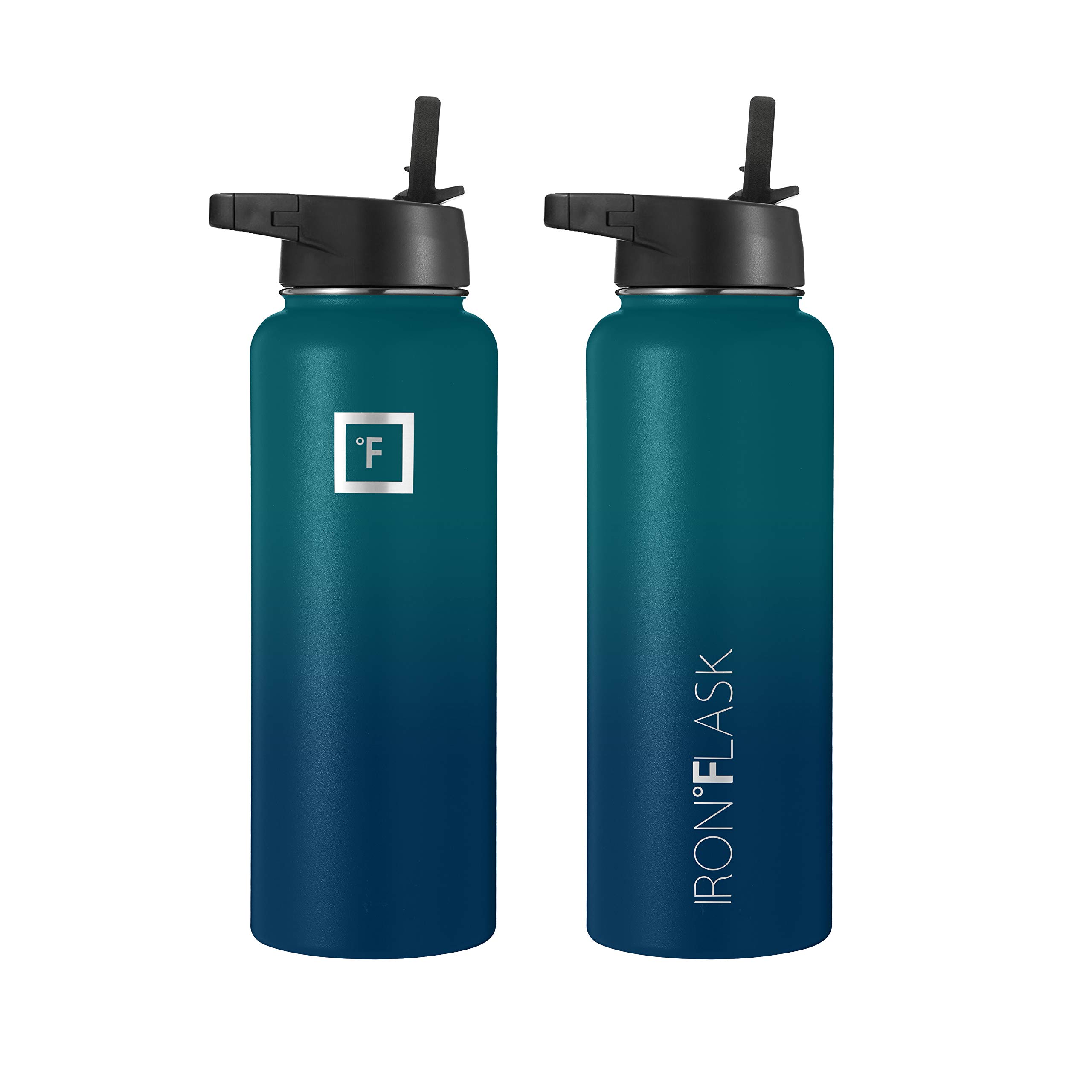 Foto 4 pulgar | Botella De Agua Iron °flask Para Acampar Y Hacer Senderismo De 1,2 L Con 3 Tapas Con Pajitas - Venta Internacional.