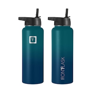 Foto 3 | Botella De Agua Iron °flask Para Acampar Y Hacer Senderismo De 1,2 L Con 3 Tapas Con Pajitas - Venta Internacional.
