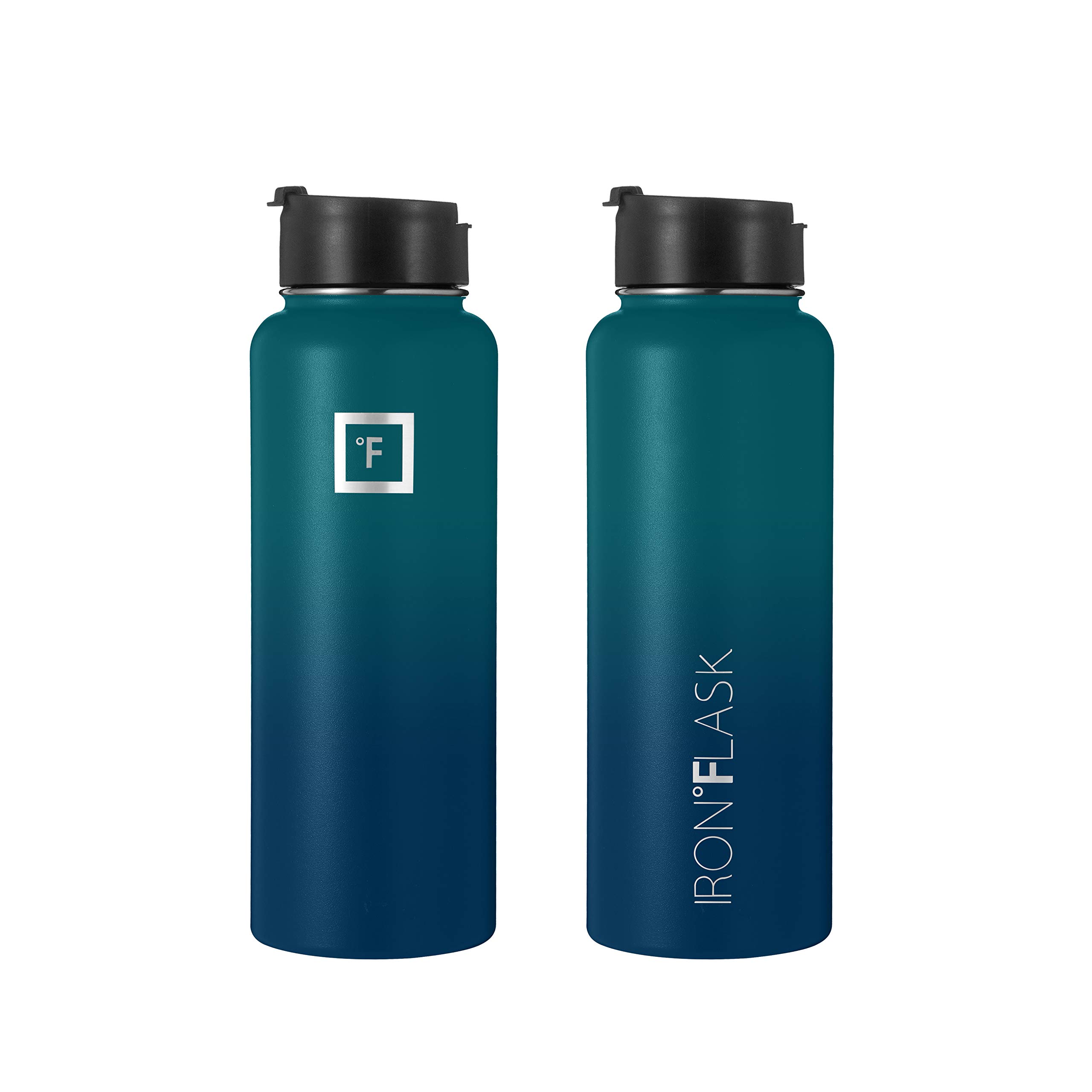 Foto 6 pulgar | Botella De Agua Iron °flask Para Acampar Y Hacer Senderismo De 1,2 L Con 3 Tapas Con Pajitas - Venta Internacional.