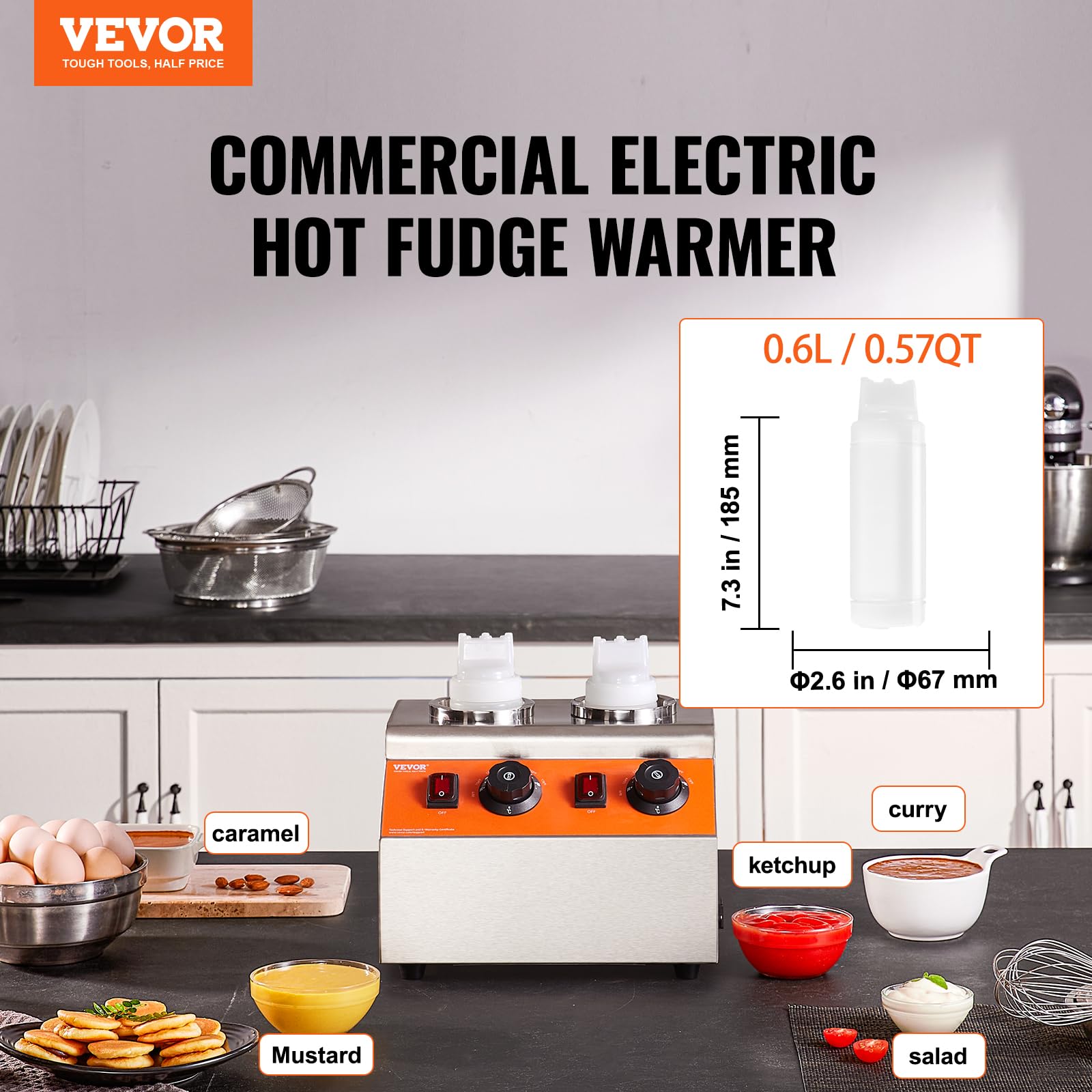 Foto 3 pulgar | Dispensador Comercial Eléctrico Para Botellas Vevor De 0.6 L X 2 - Venta Internacional.