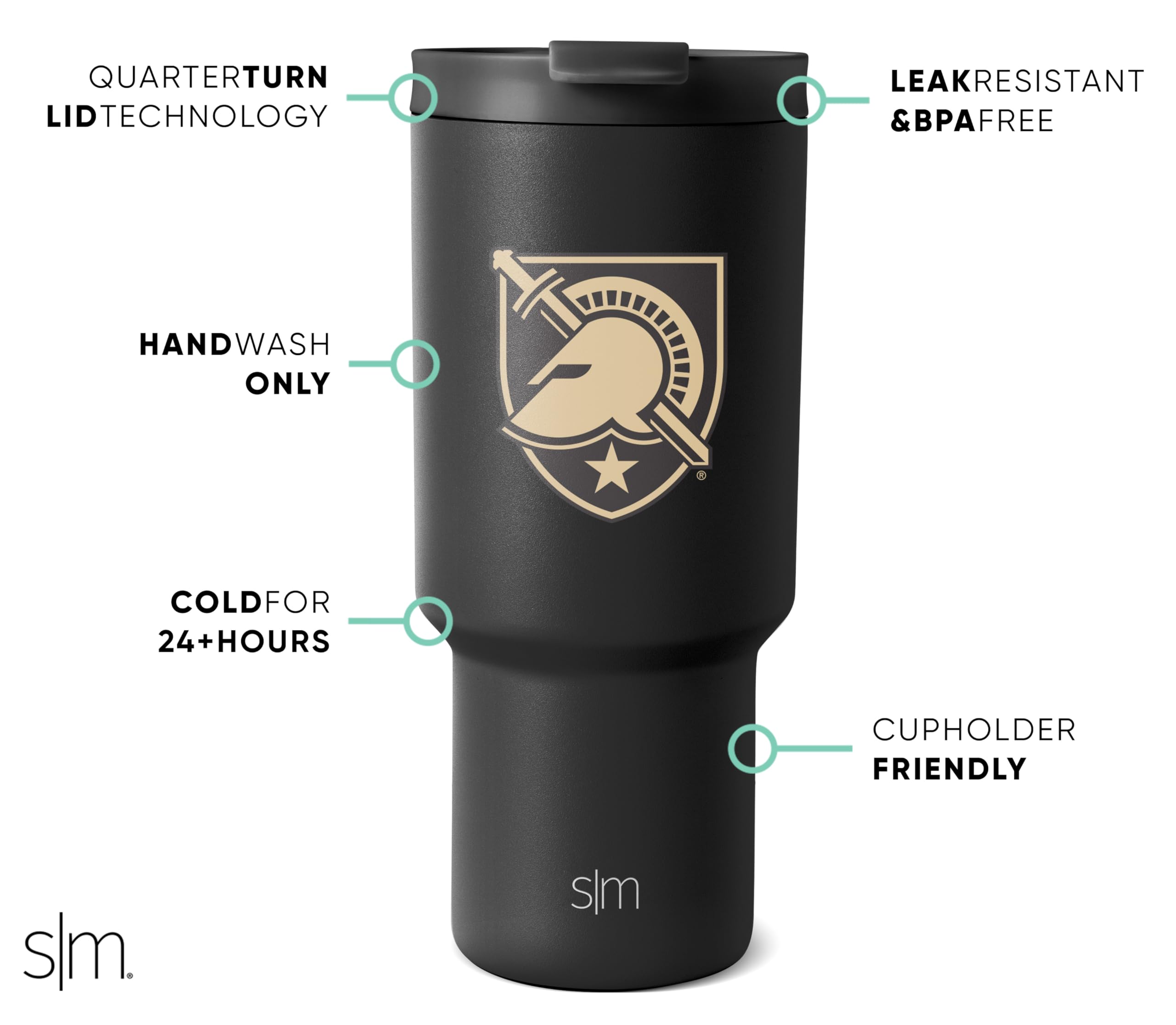 Foto 3 pulgar | Vaso Simple Modern Army Black Knights Con Aislamiento De 900 Ml - Venta Internacional.
