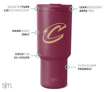 Foto 2 | Vaso Sencillo, Moderno, Con Licencia Oficial De Los Nba Cavaliers, 900 Ml - Venta Internacional.