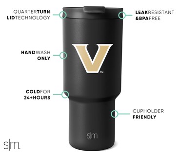 Foto 2 | Vaso Sencillo Y Moderno Vanderbilt Commodores, 900 Ml, Acero Inoxidable - Venta Internacional.