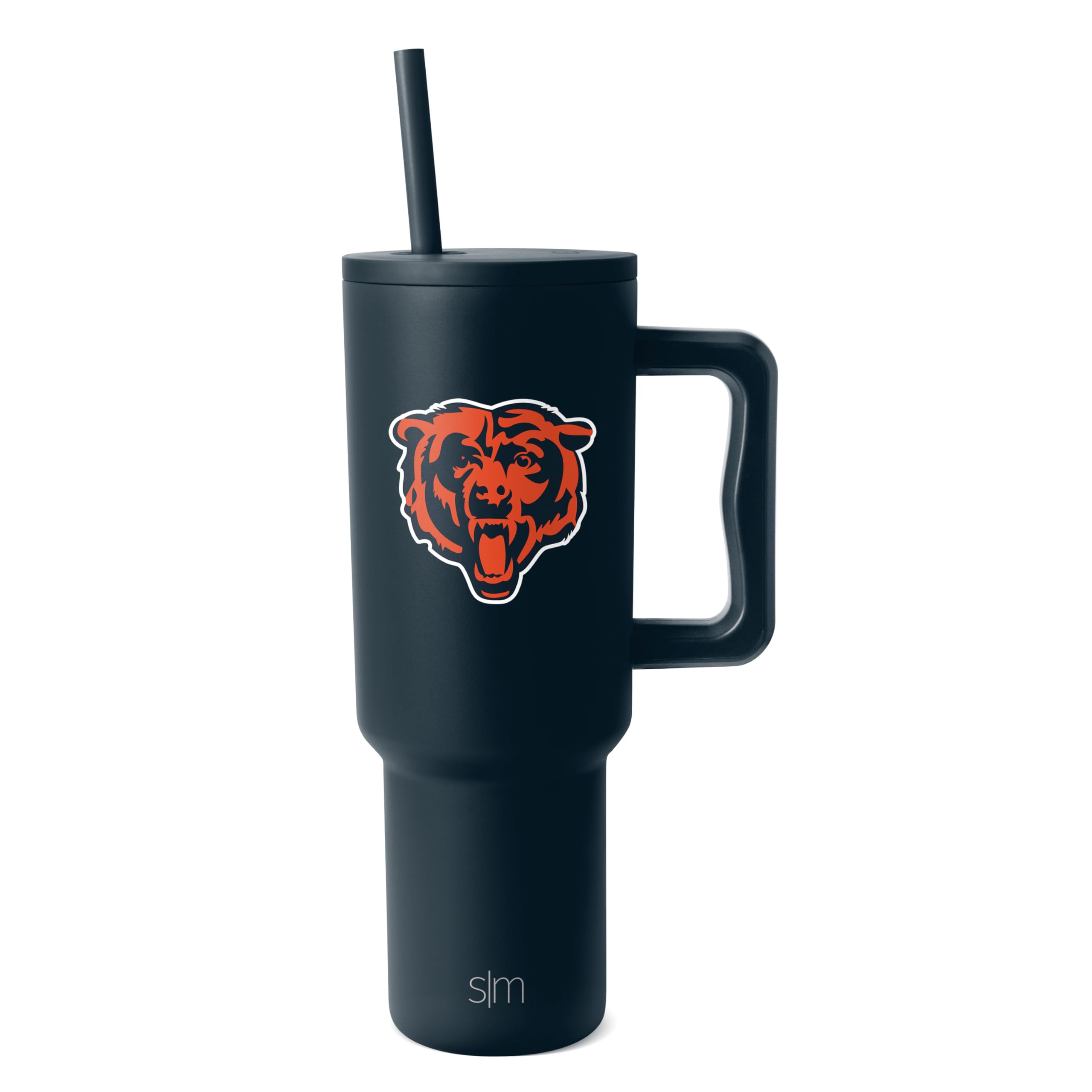 Foto 2 pulgar | Vaso Sencillo Y Moderno De Los Chicago Bears De La Nfl, 1,2 L, Con Asa Y Pajita - Venta Internacional.