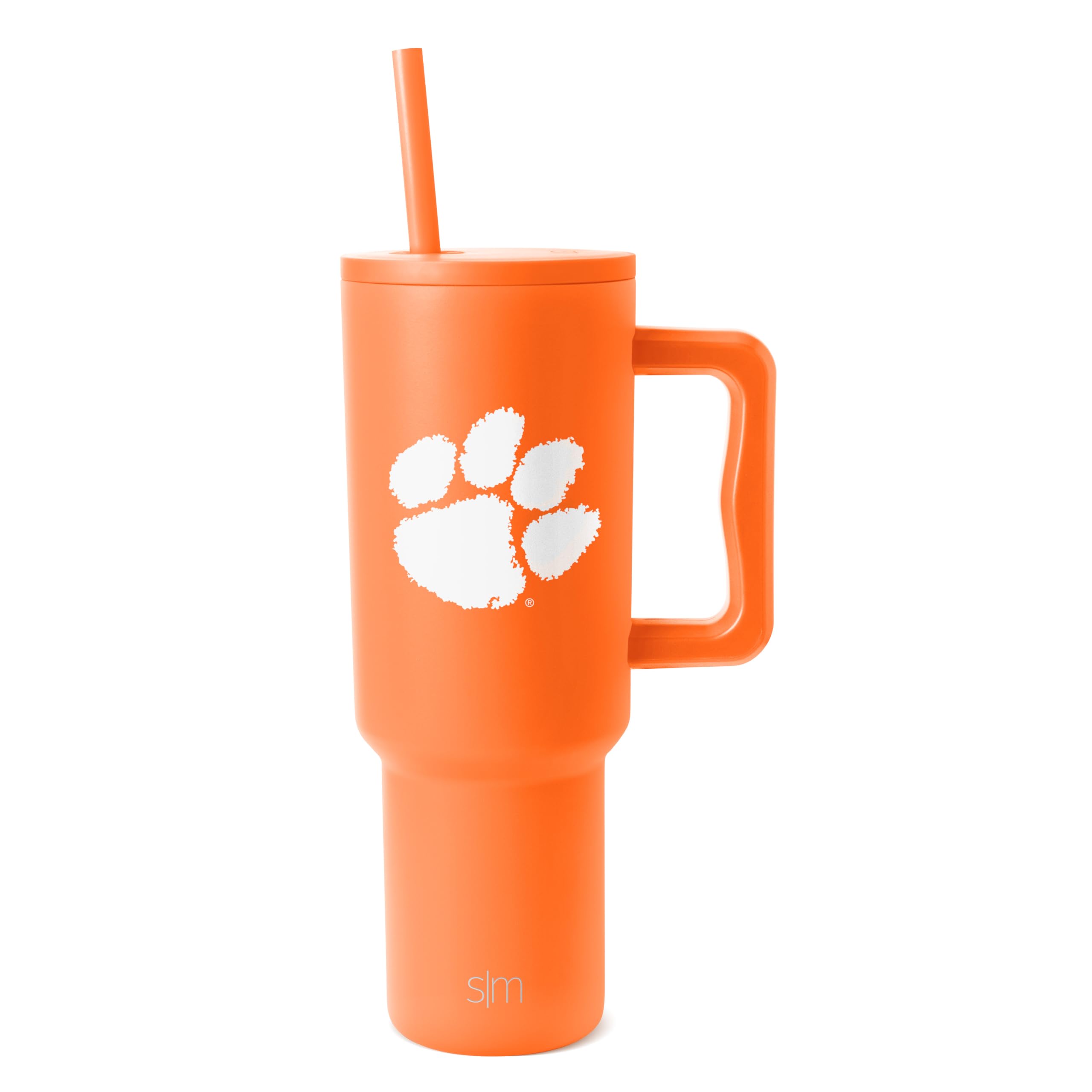 Foto 2 pulgar | Vaso Simple Y Moderno Clemson Tigers De 1,2 Litros Con Asa Y Pajita - Venta Internacional.