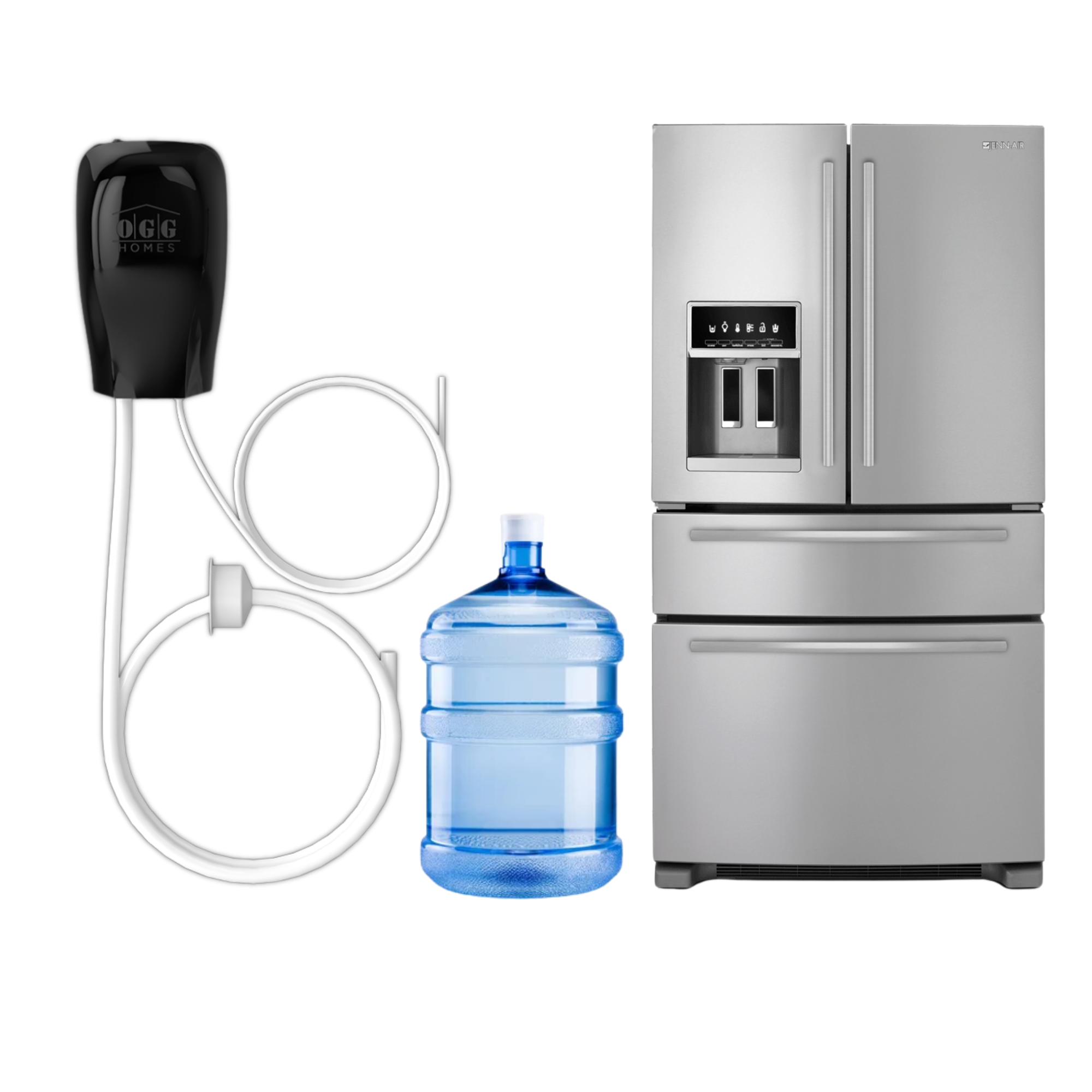 Foto 1 | Bomba Dispensadora De Agua Y Hielo Eléctrica Refrigerador Dúplex Color Negro