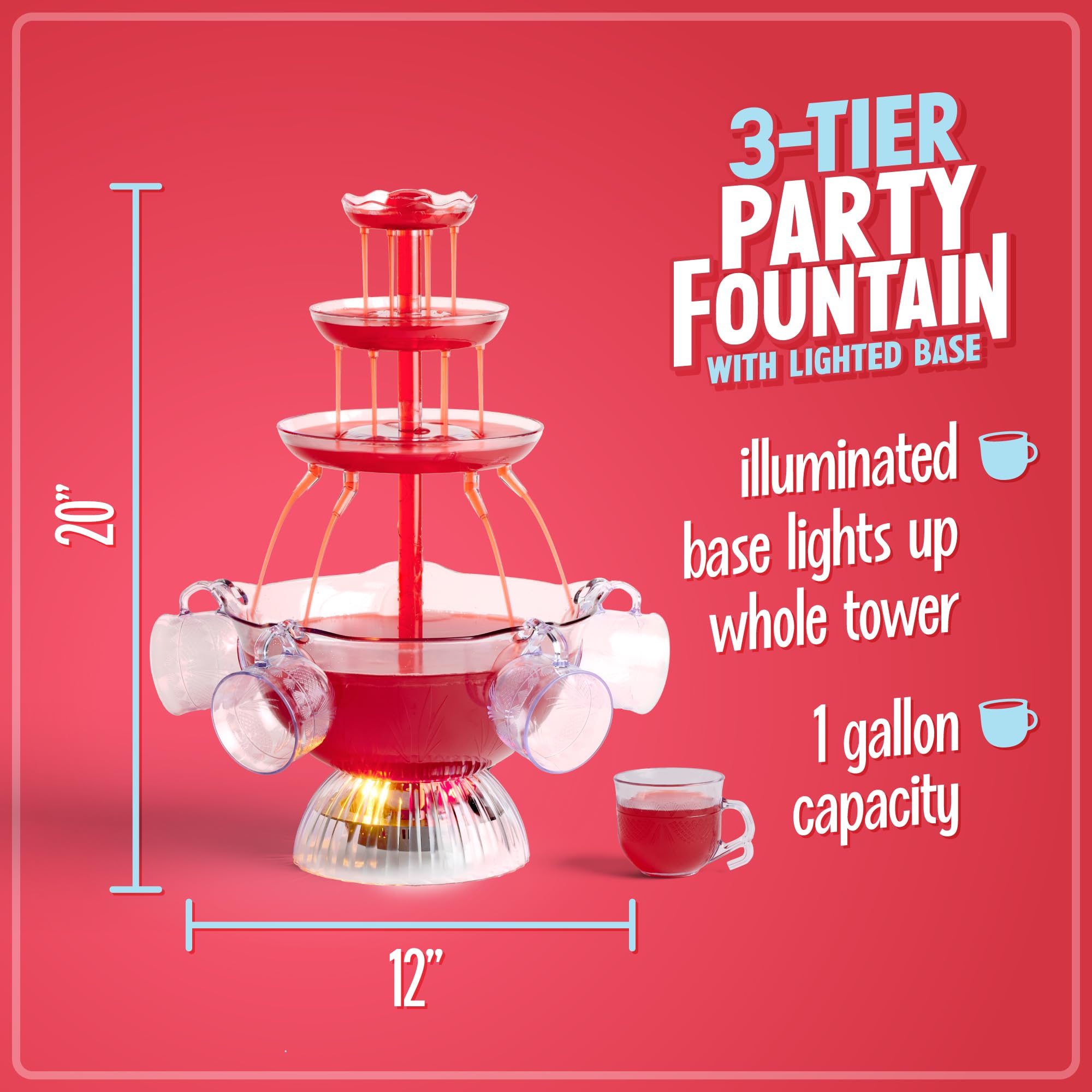 Foto 2 | Party Fountain Nostalgia Vintage Collection  4 Litros  Con 5 Tazas - Venta Internacional.