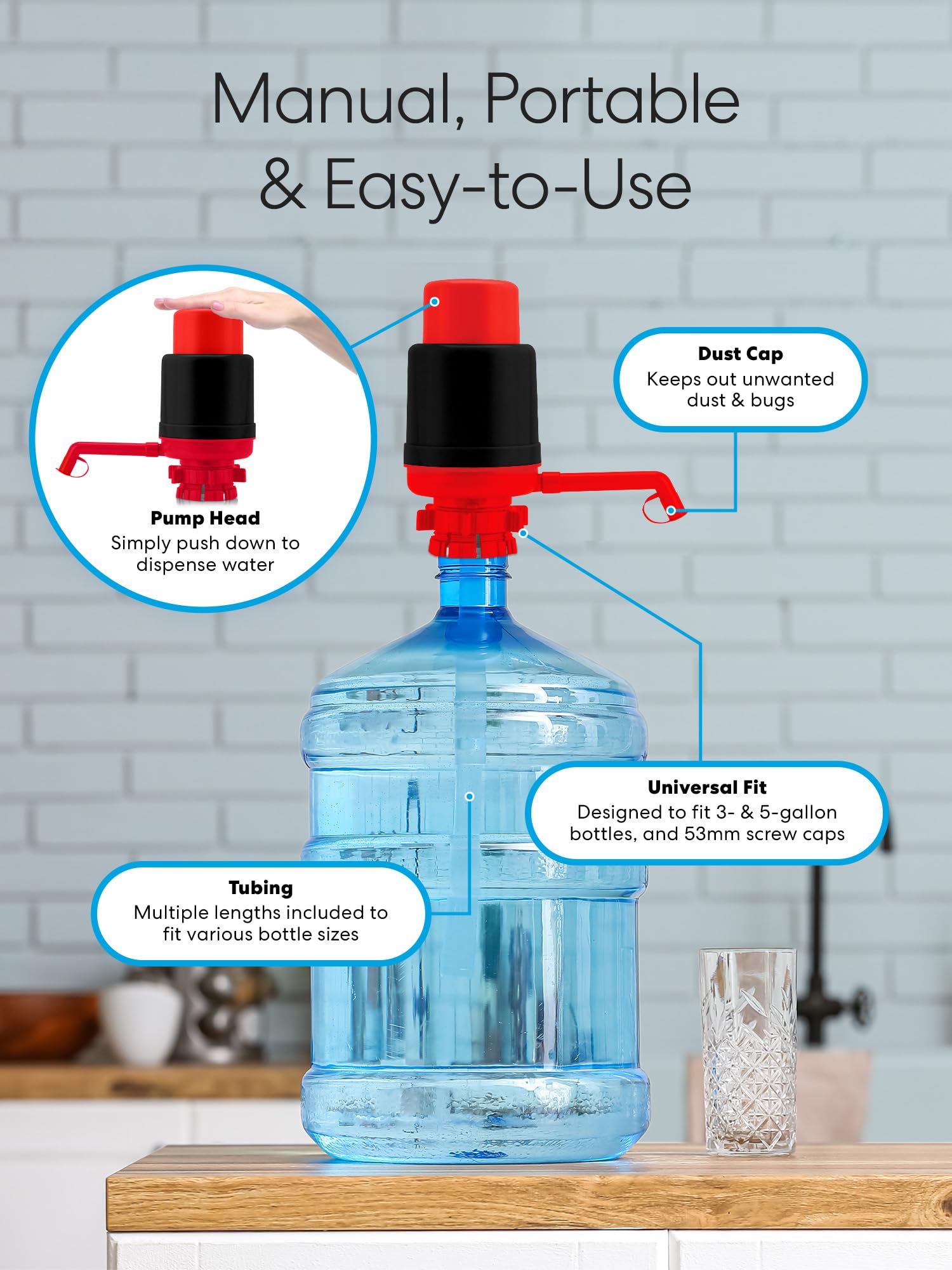 Foto 7 pulgar | Manual Universal De Bomba De Agua Brio Para Botellas De 8 A 23 Litros - Venta Internacional.