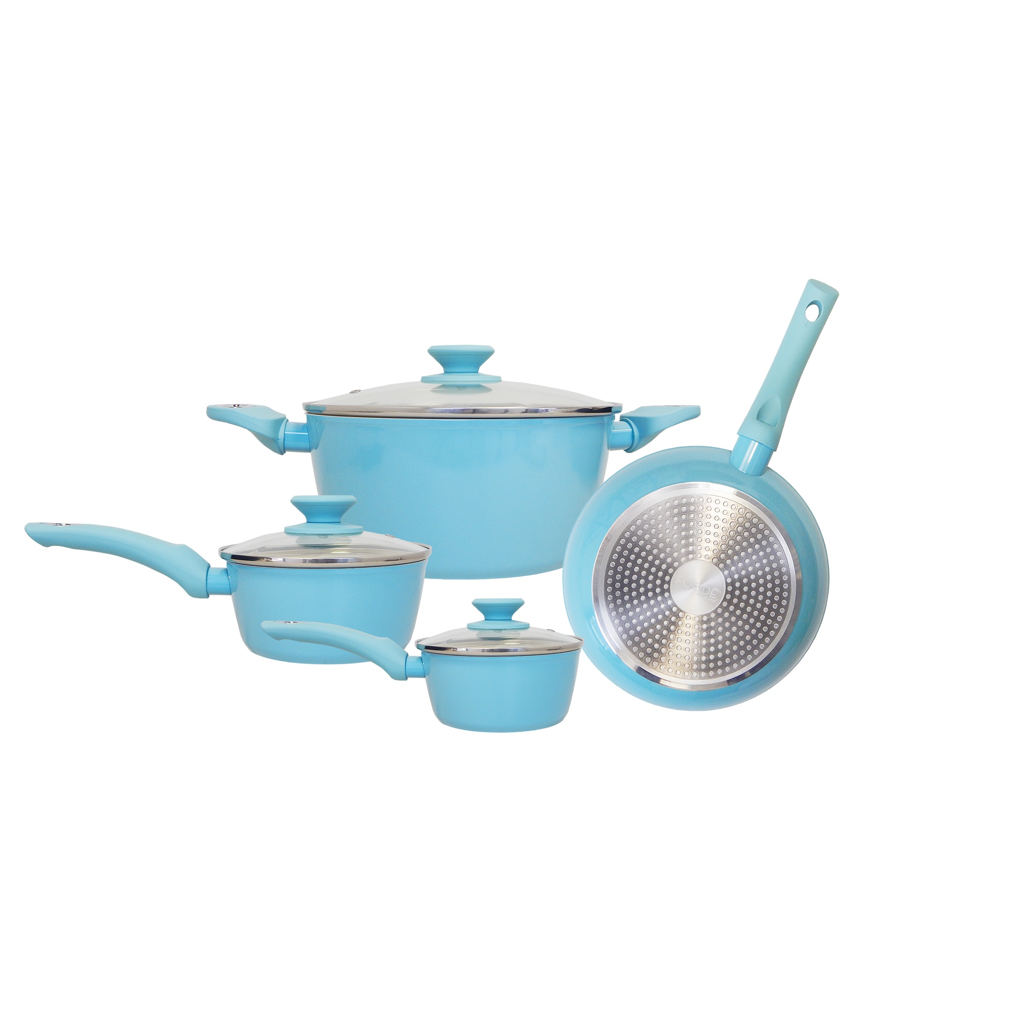 Batería De Cocina Foode Set 7 Piezas Azul $1,559