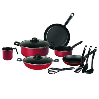 Foto 1 | Batería de Cocina Ekco 12 Piezas con Antiadherente Rojo