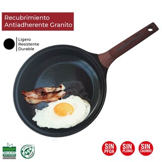 Foto 3 | Sartén RD Royal Cook con Tapa Antiadherente Cubierta de Granito Mango Tipo Madera