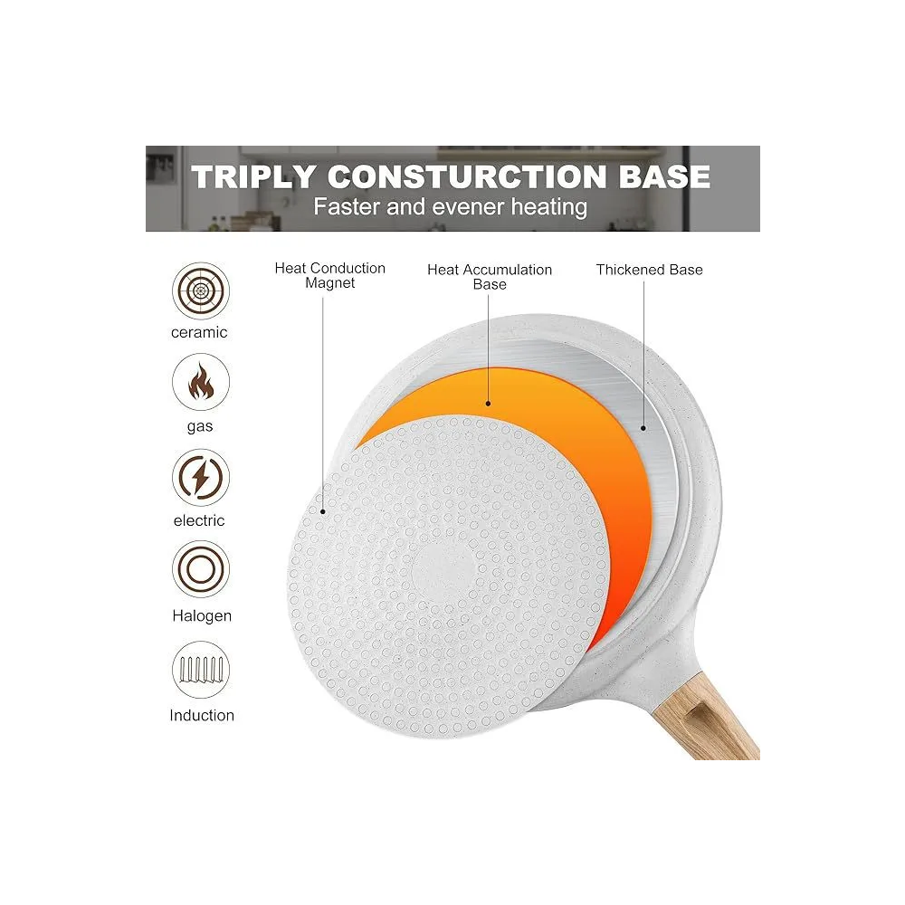 Foto 3 | Sartén Para Crepera Belug  Con Revestimiento Antiadherente 20 Cm Beige