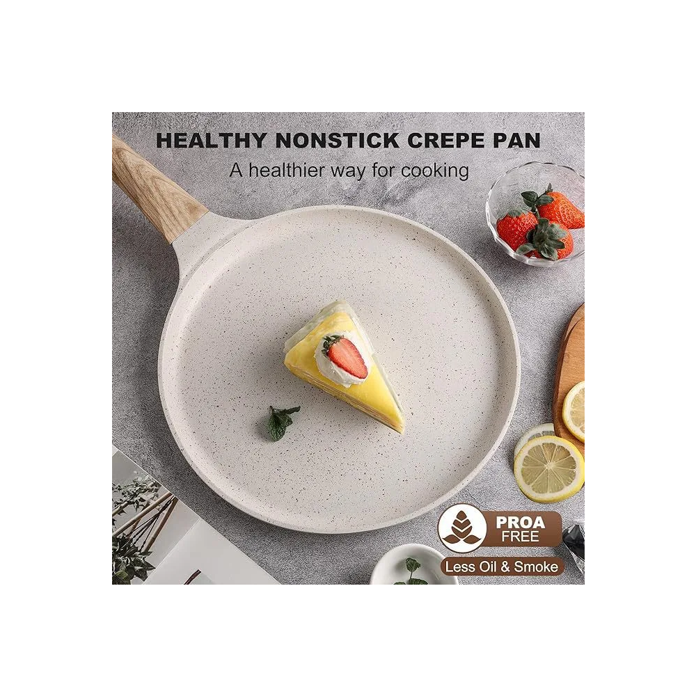 Foto 5 pulgar | Sartén Para Crepera Belug  Con Revestimiento Antiadherente 20 Cm Beige