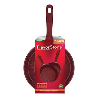 Foto 3 | Juego De Sartenes Antiadherentes Flavorstone Set 20 Y 24cm Color Rojo