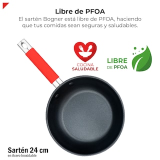 Foto 7 | Bogner Sartén De Acero Inoxidable De 24cm Antiadherente Bfp24