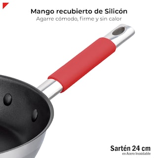 Foto 8 | Bogner Sartén De Acero Inoxidable De 24cm Antiadherente Bfp24