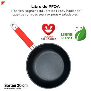 Foto 7 | Bogner Sartén De Acero Inoxidable De 20cm Antiadherente Bfp20