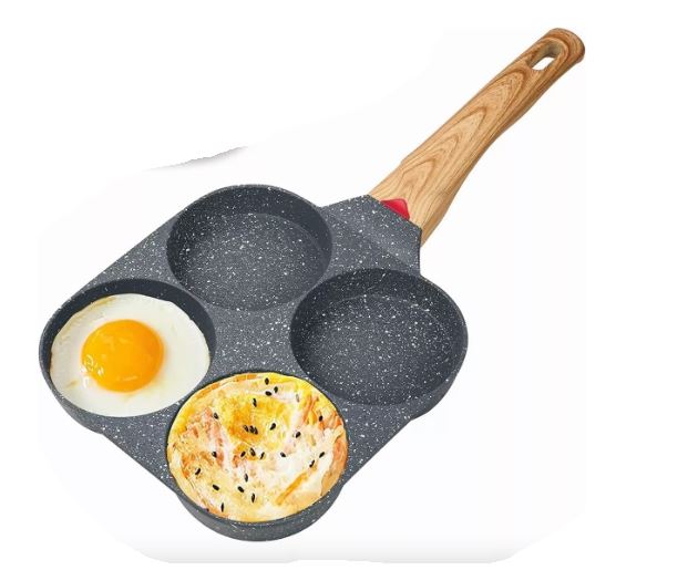 Sartén Antiadherente Gris para 4 Huevos