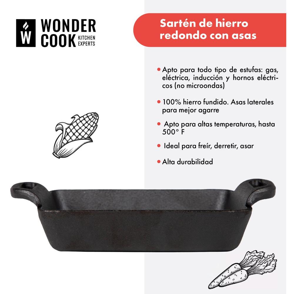 Foto 3 pulgar | Sartén Rectangular Wonder Cook de 19 cm