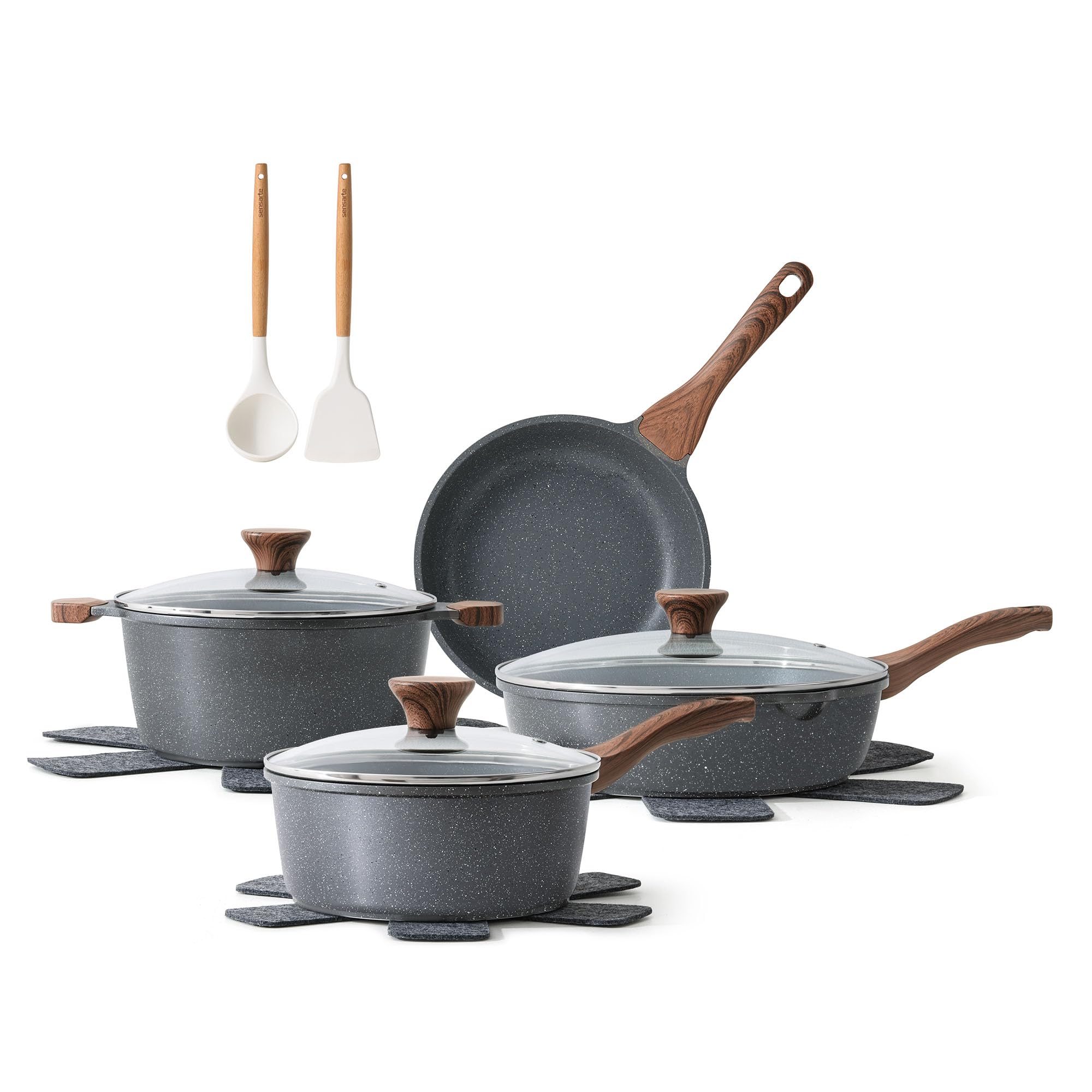 Foto 2 pulgar | Juego De Utensilios De Cocina Sensarte Antiadherentes De 13 Piezas Con Revestimiento De Granito Suizo - Venta Intern