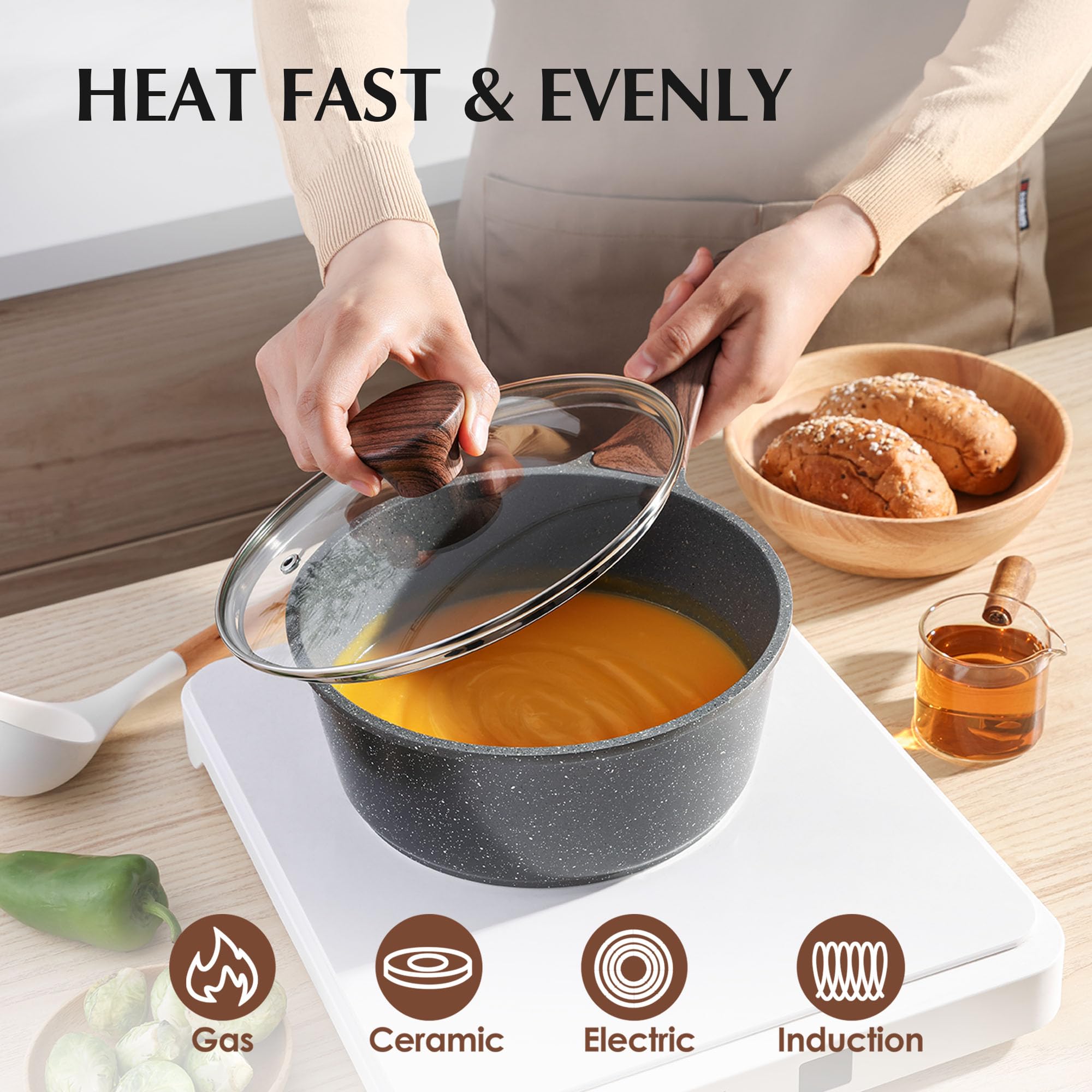 Foto 5 pulgar | Juego De Utensilios De Cocina Sensarte Antiadherentes De 13 Piezas Con Revestimiento De Granito Suizo - Venta Intern