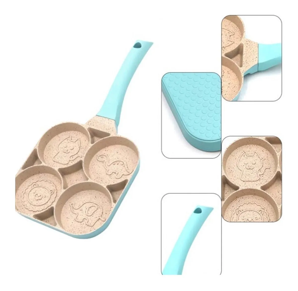 Xtellar Sartén Multifuncional De Aleación De Aluminio Con Diseño Animales Para Tortillas, Hot Cakes, Huevos Y Más