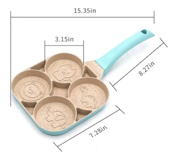Foto 3 | Xtellar Sartén Multifuncional De Aleación De Aluminio Con Diseño Animales Para Tortillas, Hot Cakes, Huevos Y Más