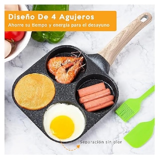 Foto 3 | Sarten Antiadherente Multiusos 4 Divisiones Cocina Aleissi 701403 Negro