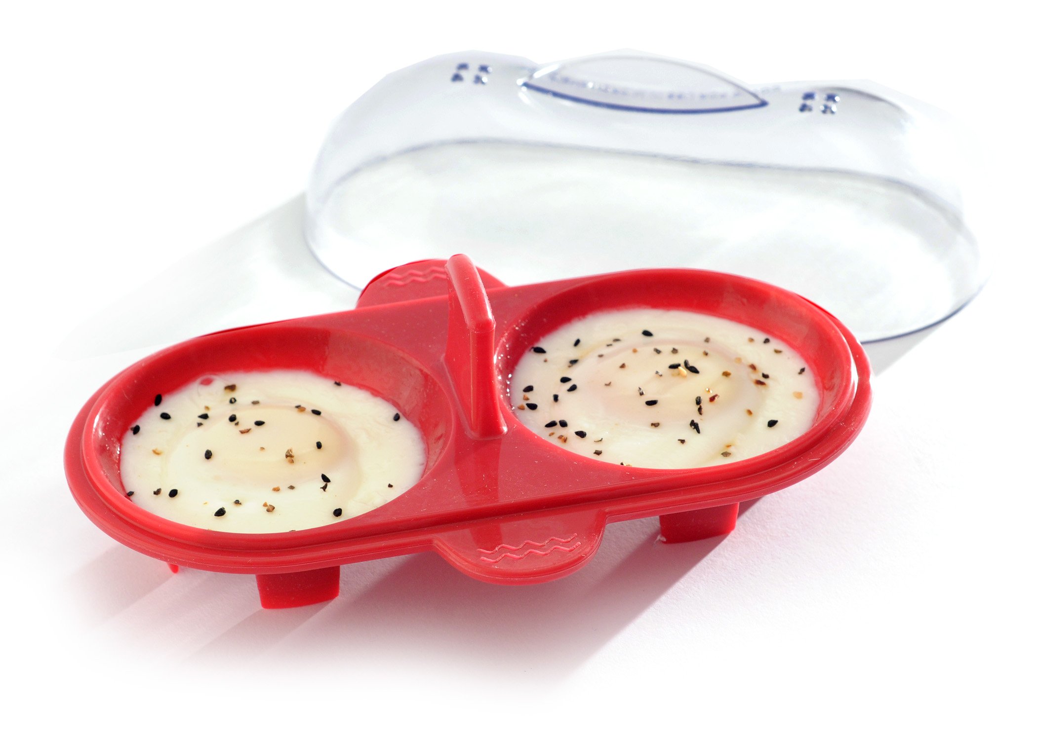Foto 2 pulgar | Escalfador De Huevos Doble Para Microondas Norpro Silicone Red - Venta Internacional.