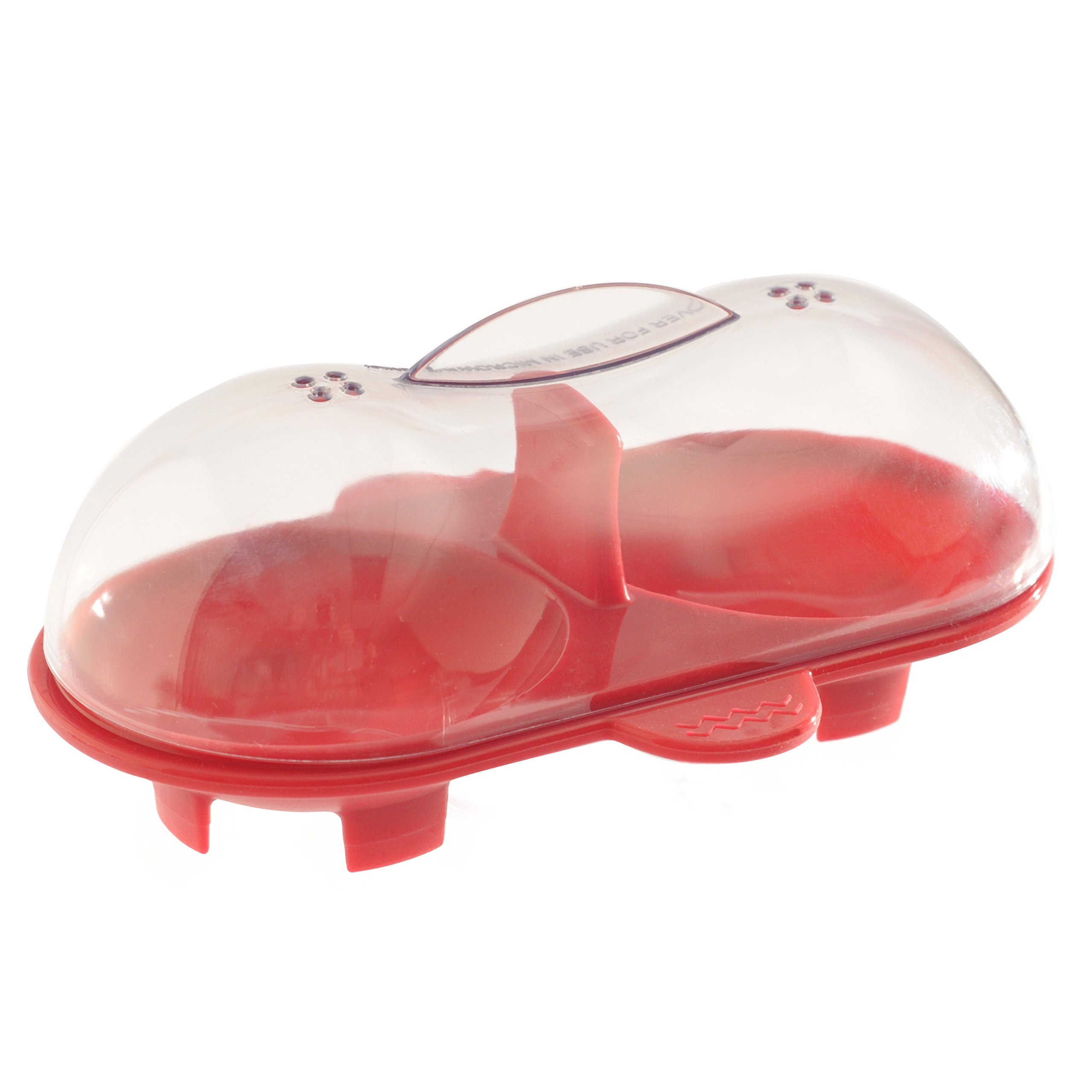 Foto 3 pulgar | Escalfador De Huevos Doble Para Microondas Norpro Silicone Red - Venta Internacional.