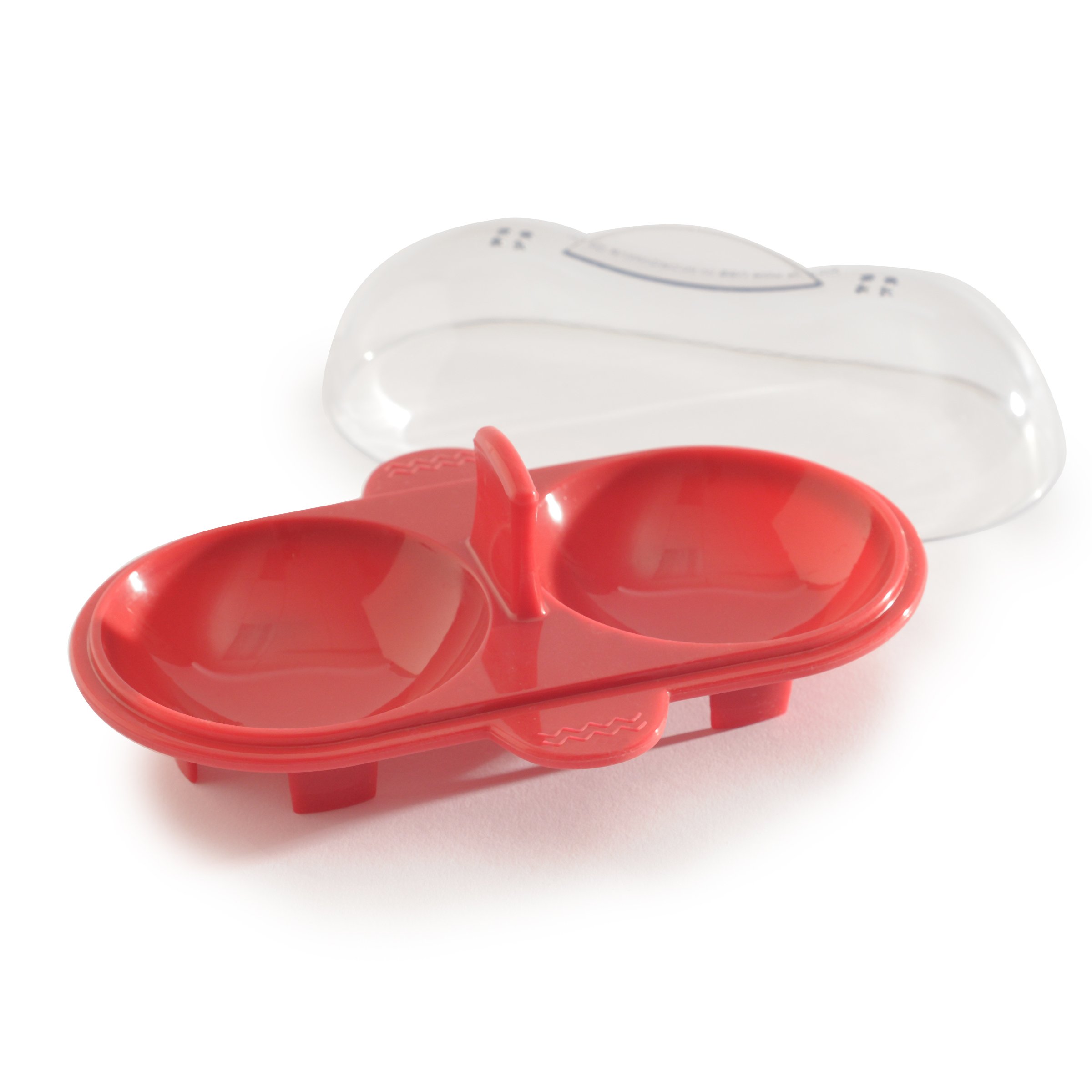 Foto 4 pulgar | Escalfador De Huevos Doble Para Microondas Norpro Silicone Red - Venta Internacional.
