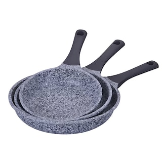 Foto 1 | KOCHSTELLE Set de Sartenes de Granito Color Negro Antiadherente de 3 piezas