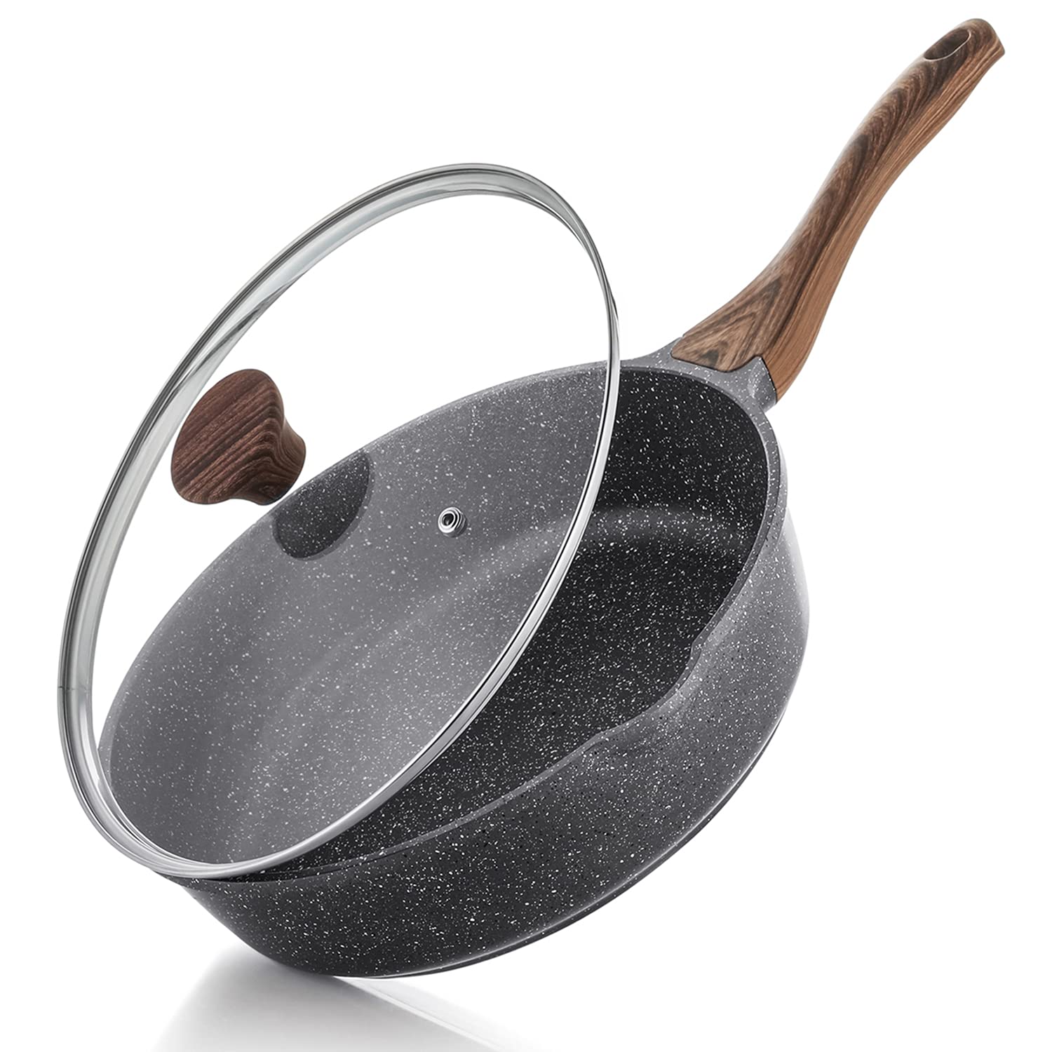 Foto 2 pulgar | Sartén Sensarte Antiadherente Profunda con Tapa de Inducción - Venta Internacional