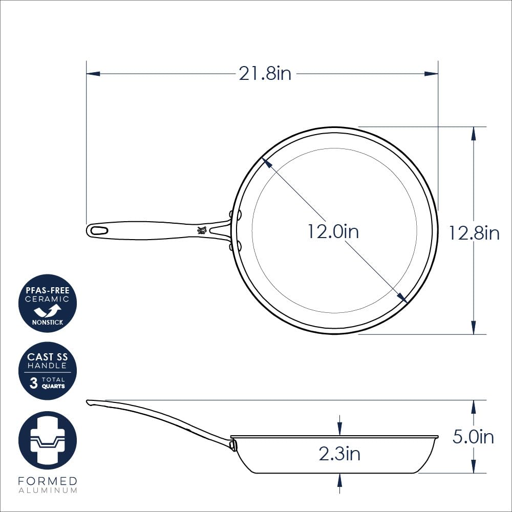 Foto 5 | Sartén Nordic Ware de Aluminio Basáltico de 30 cm con Revestimiento Cerámico - Venta Internacional