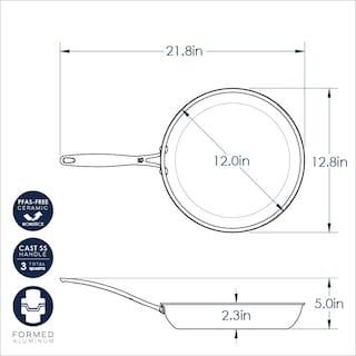 Foto 5 | Sartén Nordic Ware de Aluminio Basáltico de 30 cm con Revestimiento Cerámico - Venta Internacional