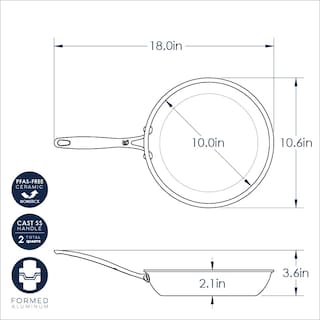 Foto 5 | Sartén Nordic Ware de Aluminio Basáltico de 26 cm con Revestimiento Cerámico - Venta Internacional