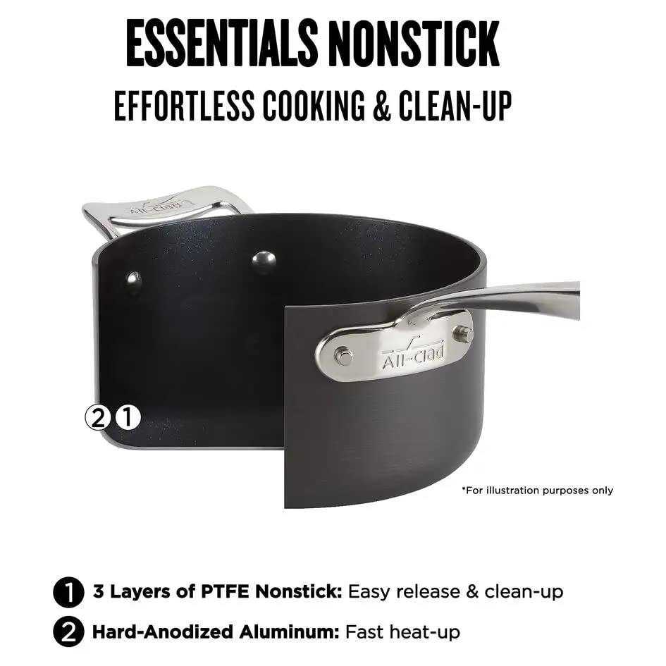 Foto 4 | Sartén Antiadherente Cookware All-clad Essentials De 8.5 Pulgadas - Venta Internacional.