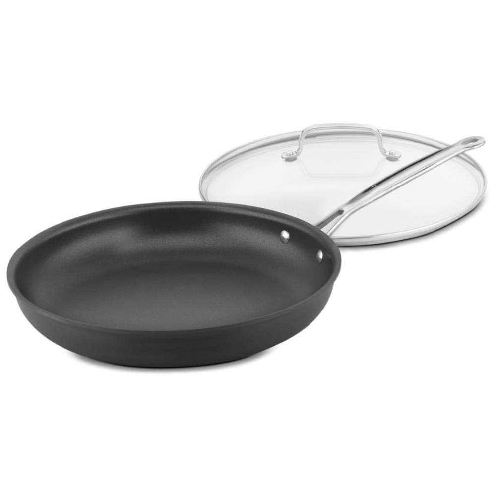 Sartén Cuisinart De 30 Cm, Antiadherente, Anodizada Con Tapa De Cristal - Venta Internacional.