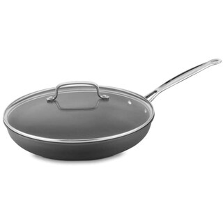 Foto 3 | Sartén Cuisinart De 30 Cm, Antiadherente, Anodizada Con Tapa De Cristal - Venta Internacional.