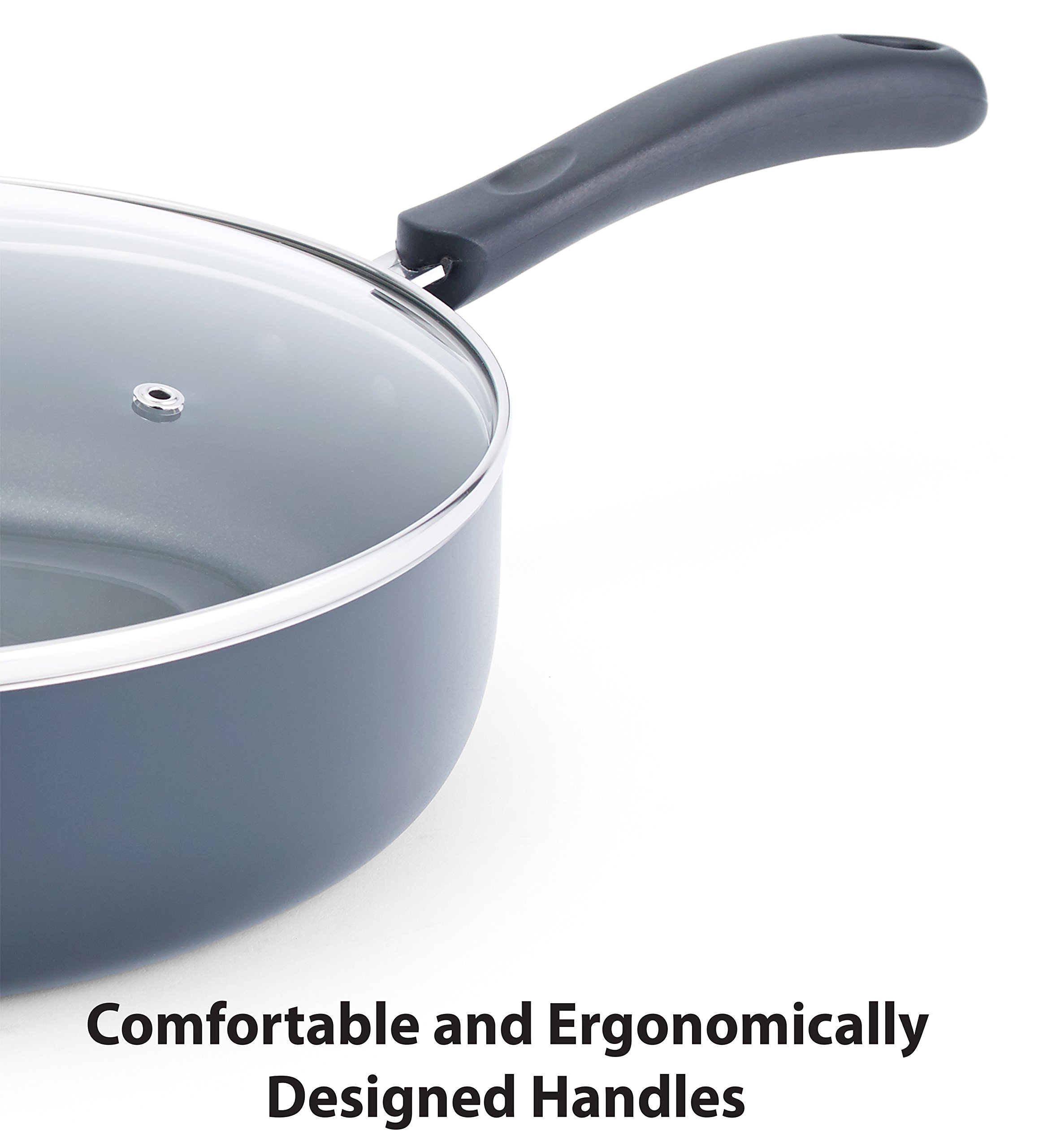 Foto 7 | Sartén T-fal Specialty Antiadherente De 5 Litros Con Tapa De Vidrio, Color Negro - Venta Internacional.