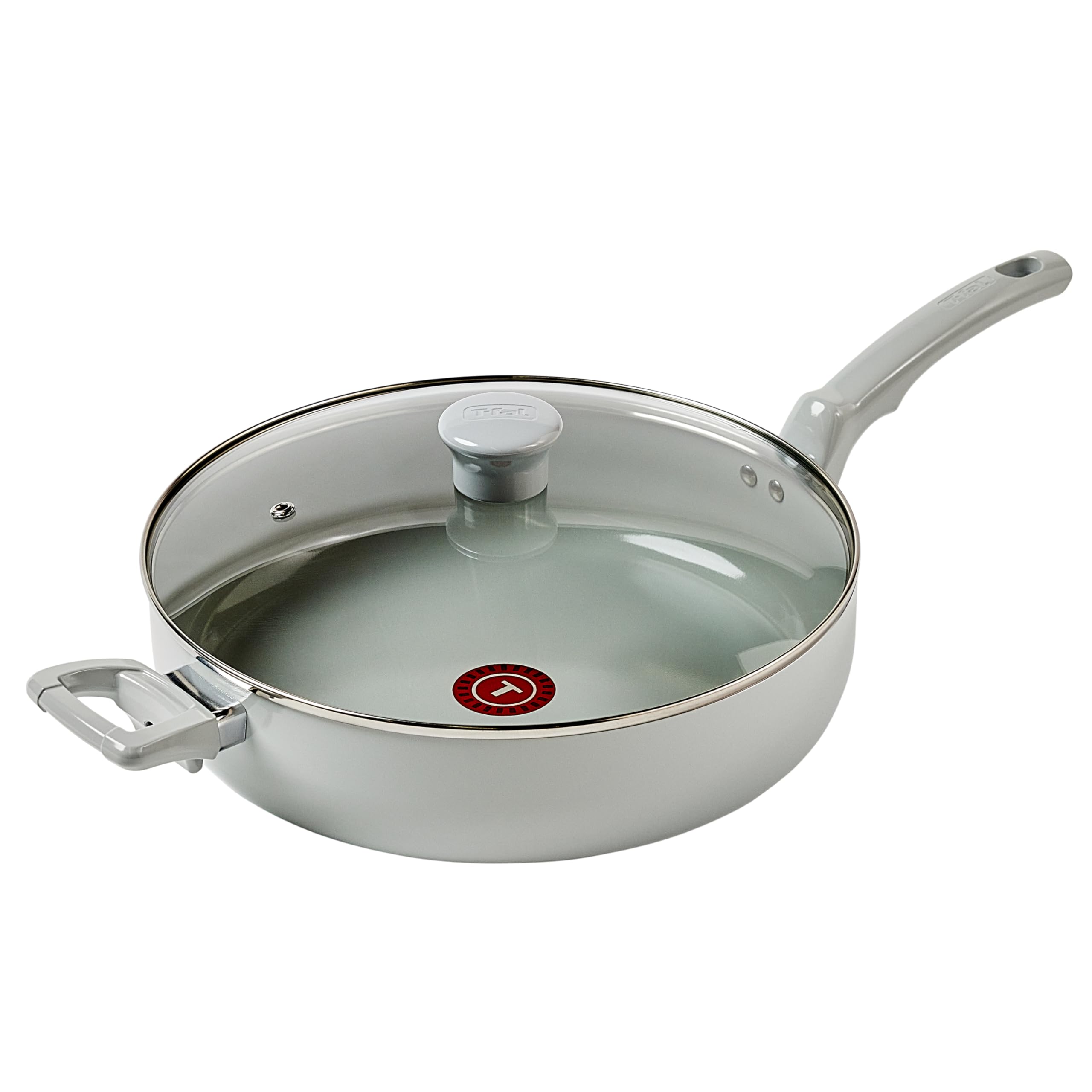 Olla Gigante Cookware T-fal Refresh De Cerámica Con Tapa Moon G De 5 Litros - Venta Internacional.