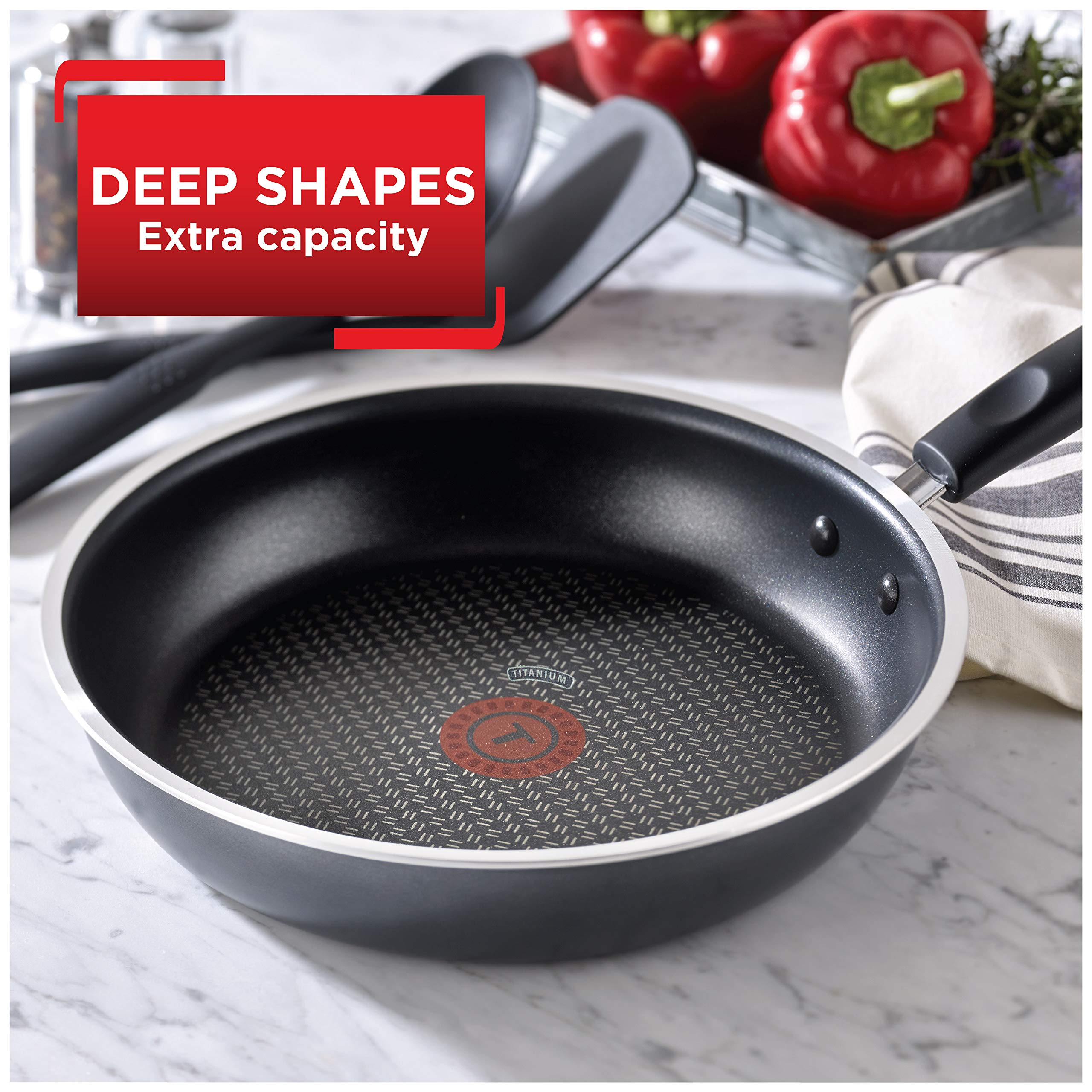 Foto 3 pulgar | Sartén T-Fal Signature Antiadherente 30 Cm Apta Para Horno 180 °c Gris - Venta Internacional