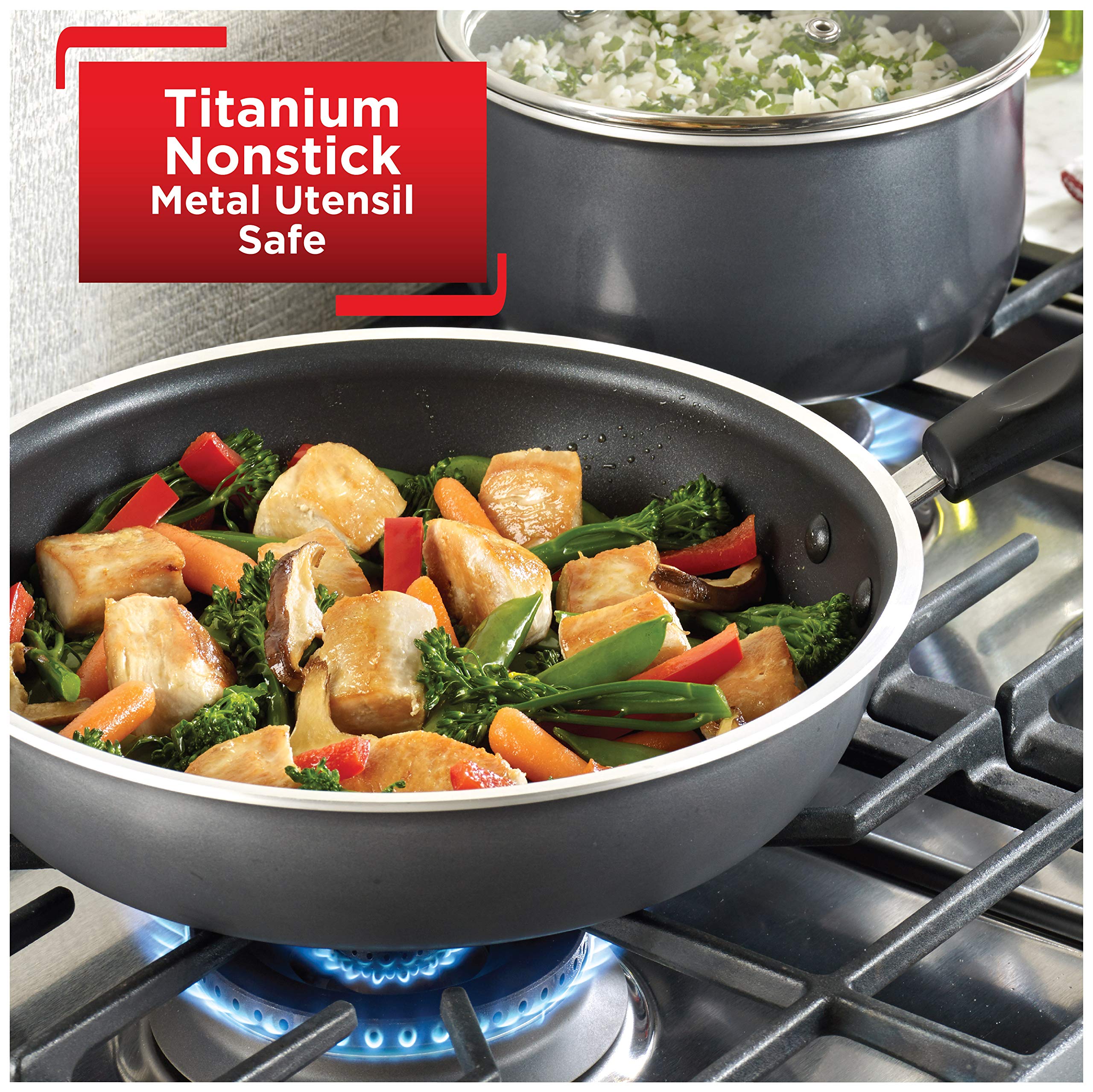 Foto 4 pulgar | Sartén T-Fal Signature Antiadherente 30 Cm Apta Para Horno 180 °c Gris - Venta Internacional